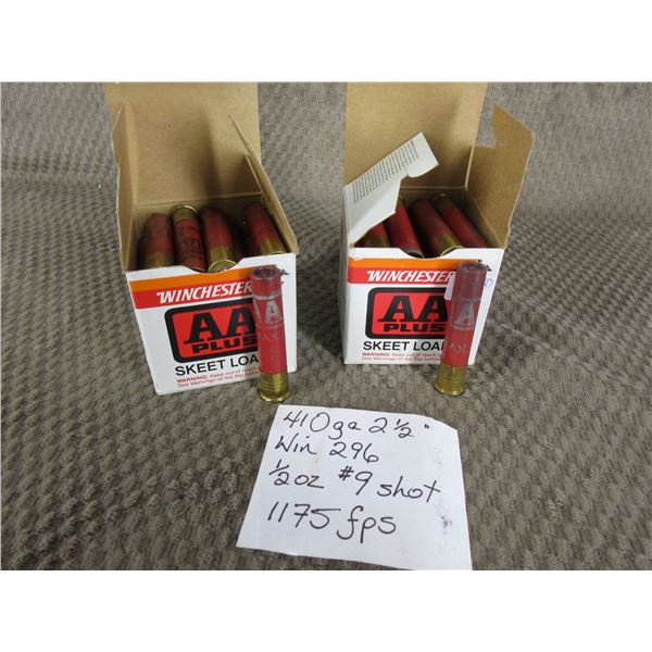 410 Ga 2 1/2" 2 Boxes of 25 - Reloads sold as componets