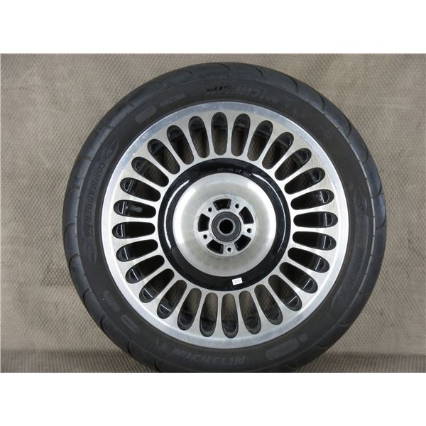 Used 130/80B17 M/C 65H Michelin Commander II Front Tire on H-D Wheel T17X3.00 MT