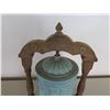 Image 2 : Vintage Cylinder w/ Carved Wooden Stand 14"H