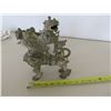 Image 8 : Qty 2 Metal Foo Dogs Guardian Lions 7"Lx8.5"H