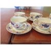 Image 2 : Qty 6 Porcelain Teacups & Saucers w/ Floral & Bird Design & Maker's Mark