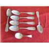 Image 2 : Qty 7 Spoons: 1918 Bedford, Brazil Silver Monogrammed 'M', etc