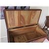 Image 8 : Footed Wooden Chest w/ Brass Hardware 39"x19"x23"H