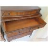 Image 8 : Vintage 6-Drawer Wooden Marquetry Dresser w/ Metal Pulls & Inlaid Accents 33"x18"x49"