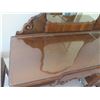 Image 8 : Wooden Vanity Table w/ 4 Drawers, Attached Mirror & Bench Seat 46"x19"x32"