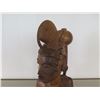 Image 2 : Carved Wooden Tribal Figure of Woman, Bust, Signed by Artist 20"H