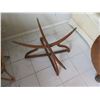 Image 8 : Round Table w/ Scalloped Edges & Etched Design w/ Removable Base 36"D