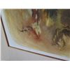 Image 8 : Very Large Abstract Art, Signed Vamdey 85 (?) in Wood Frame 36" x 73"