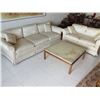 Image 2 : Sofa & Matching Love Seat & 1 Natural Stone-Top Coffee Table 87" & 58"L