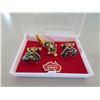 Image 2 : Qty 2 Australian Opal Cuff Links & Matching Tie Tack in Plastic Box