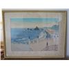 Image 1 : Asian Seaside Scene Artwork w/ Maker's Mark 19"x14"