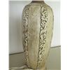 Image 10 : Qty 2 Ceramic Lamps w/ Leaf & Berry Design & Brown Shades 36"H