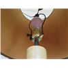 Image 3 : Qty 2 Ceramic Lamps w/ Leaf & Berry Design & Brown Shades 36"H