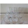 Image 2 : Qty 9 Clear Heineken Beer Glasses w/ Logo & Gold Rim 2.5"x5"H