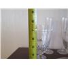 Image 8 : Qty 9 Misc Etched Cut Glass Stemmed Glassware: Wine Glasses, Flutes, Cordial, etc