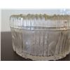 Image 8 : Qty 5 Etched Cut Glass Serveware: Pitcher, Bowl, Vase, Candy Dish w/ Lid, etc
