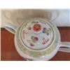 Image 2 : Asian Design Phoenix Sugar Bowl w/ 2 Handles, Lid & Maker's Mark