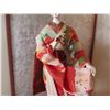 Image 8 : Japan Geisha Girl Figurine in Wood w/ Glass Case 12"x21"H