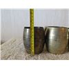 Image 8 : Qty 3 Etched Metal Mugs w/ Floral Design 3"x4"H