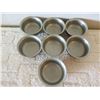 Image 2 : Qty 7 Footed Etched Metal Bowls w/ Leaf Design 4"x2"H
