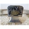 Image 8 : Metal Curved Tray w/ Removable Cigarette Case & Ashtray 9.5"L x 1.5"H