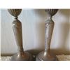 Image 8 : Qty 6 Metal Candleholders 7"-9"H (Short Round 3"x2"H)