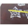 Image 8 : Qty 5 Glass 4" Star Candle Holders & Glass Bottle w/ Metal Base & Lid