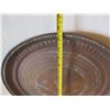 Image 8 : Round Etched Floral Design Plate w/ Raised Edges & Back Hanger 15.5" Diameter