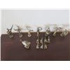 Image 2 : Qty 15 Metal Figurines: 8 Playing Instruments 3.5"H & 7 Birds 2"H