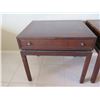 Image 2 : Qty 2 Wooden Side Tables w/ Single Drawer 23.5"x20"x21"H