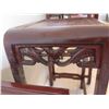 Image 8 : Qty 4 Wooden Nesting Tables w/ Carved Dragon Design & Round Edges to 28"H