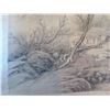 Image 8 : Long Asian Scroll w/ Landscape Scene & Maker's Mark 24"x33"