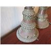 Image 8 : Qty 2 Tall Objet D'Art w/ Colored Stone Ornamentation 20"-27"H