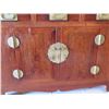 Image 8 : Wooden Entry Cabinet Table w/ Curved Edges, 2 Doors & Metal Hardware 57"x18"x33"
