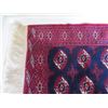 Image 2 : Large Red Area Rug w/ Abstract Design & Fringed Edges 57"x43"