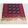 Image 8 : Large Red Area Rug w/ Abstract Design & Fringed Edges 57"x43"