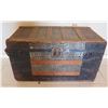Image 1 : Vintage Wooden Chest Trunk w/ Removable Shelf & Metal Hardware 34"x18"x19.5"