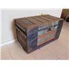 Image 2 : Vintage Wooden Chest Trunk w/ Removable Shelf & Metal Hardware 34"x18"x19.5"