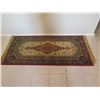 Image 2 : Large Tabris-Super Red Blue Area Rug w/ Floral Design & Fringed Edges 72"x36"