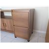 Image 8 : O'Sullivan Wood Rolling TV/VCR Cart w/ 2 Door Cabinet & 2 Rolling File Drawers