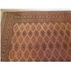 Image 2 : Very Large Red Tan Area Rug w/ Floral Design & Fringed Edges 121"x76"