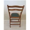 Image 8 : Far-East Ltd Folding 30"D Wooden Card Table & 4 Folding Wooden Chairs 36"H