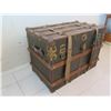 Image 2 : Monson Trunk Factory Chest w/ Metal Hardware & Wooden Banding 34"x20"