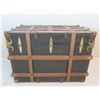 Image 8 : Monson Trunk Factory Chest w/ Metal Hardware & Wooden Banding 34"x20"