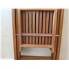 Image 8 : Qty 2 Wooden Folding Chairs 34"H w/ Slatted Seats & Beach Umbrella