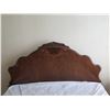 Image 2 : Wooden Carved Bed Frame w/ Mattress 75"x60"