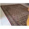 Image 2 : Very Large Keshan-Super Red Blue Area Rug w/ Abstract Design & Fringed Edges 162"x120"