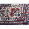 Image 8 : Very Large Keshan-Super Red Blue Area Rug w/ Abstract Design & Fringed Edges 162"x120"