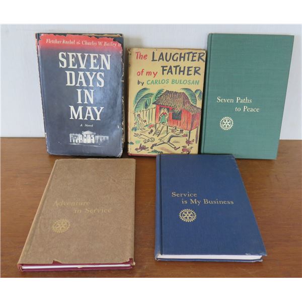 Qty 5 Vintage Books: 'Seven Paths to Peace', 'Service is my Business' etc