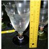 Image 8 : Qty 8 Alan Lee Collection Wine & Aperitif Glasses w/ Colored Base & Crystal Accents